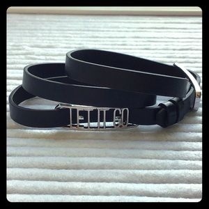 “Let it go” - black triple wrap bracelet